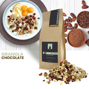 GRANOLA SLOW DOWN MIT SCHOKOLADE | Verpackt pro 500 und 900 Gramm