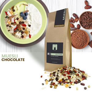 
            
                Load image into Gallery viewer, MUESLI SLOW DOWN WITH CHOCOLATE | Packed per 500 and 900 grams
            
        